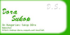 dora sukop business card